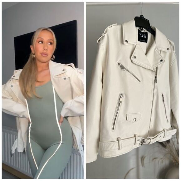 Zara Faux Leather Jacket New - Picture 6 of 7